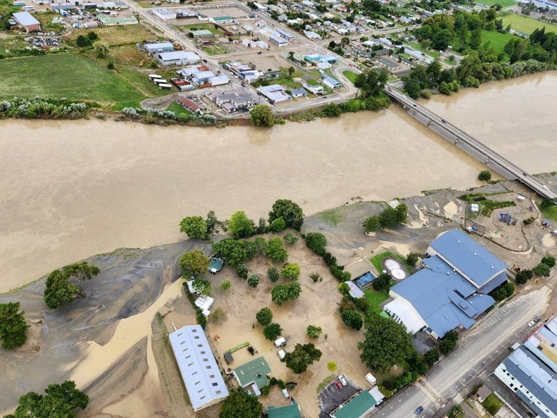 &copy; Reuters. منظر عام للأضرار الناتجة عن الفيضانات في أعقاب إعصار جابرييل في نيوزيلندا يوم 15 فبراير شباط 2023. صورة لرويترز من قوات الدفاع النيوزيلندية. 