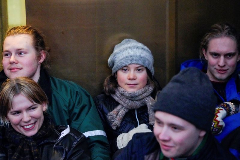 © Reuters. Greta Thunberg attends a demonstration with the campaigners from Nature and Youth and Norwegian Samirs Riksforbund Nuorat, who are blocking the entrances to the Ministry of Oil and Energy, in Oslo, Norway, February 27, 2023. The reason for the action is that the wind turbines at Fosen, which the Supreme Court has said are illegal, have not been demolished. NTB/Ole Berg-Rusten via REUTERS 