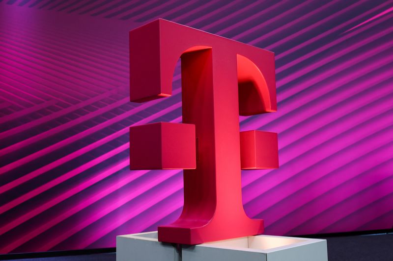 &copy; Reuters. FILE PHOTO: A view shows the logo of telecommunications giant Deutsche Telekom AG during the company's annual news conference in Bonn, Germany, February 23, 2023. REUTERS/Wolfgang Rattay
