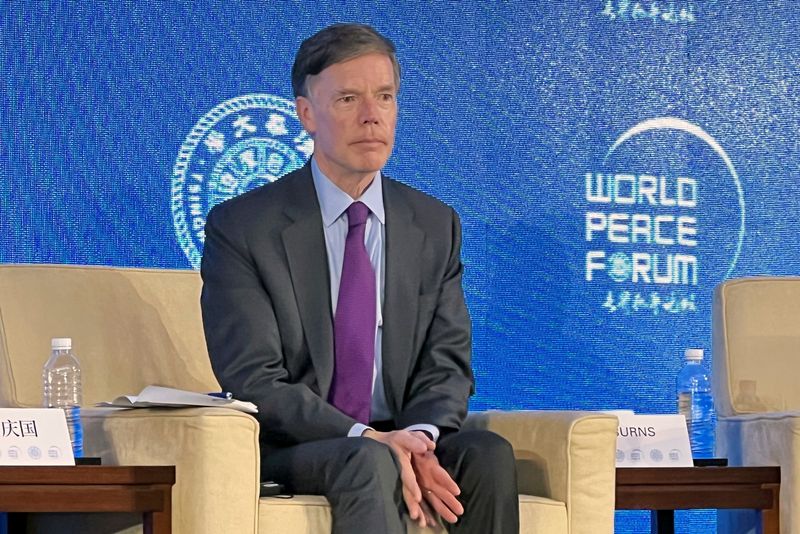 &copy; Reuters. FILE PHOTO: U.S. Ambassador to China Nicholas Burns attends the World Peace Forum at Tsinghua University in Beijing, China July 4, 2022. REUTERS/Yew Lun Tian