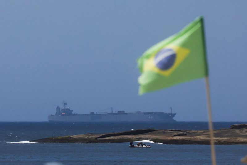 &copy; Reuters. Navio militar iraniano Iris Makran navega no litoral do Rio de Janeiro
27/02/2023
REUTERS/Ricardo Moraes