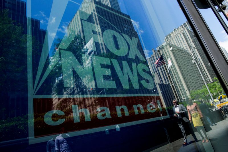 &copy; Reuters. FILE PHOTO: A Fox News channel sign is seen at the News Corporation building in the Manhattan borough of New York City, New York, U.S., June 15, 2018. REUTERS/Eduardo Munoz