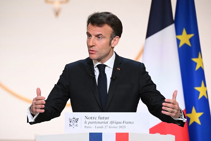 &copy; Reuters. Presidente francês, Emmanuel Macron, no Palácio do Eliseu
27/02/2023
Stefano Rellandini/Pool via REUTERS