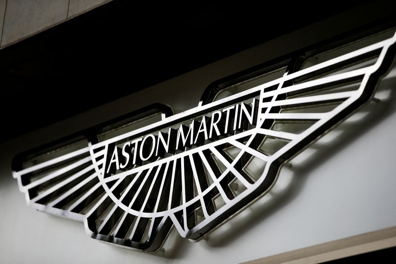 &copy; Reuters. FILE PHOTO: An Aston Martin logo is seen at a dealership in central London, Britain August 29, 2018. REUTERS/Henry Nicholls