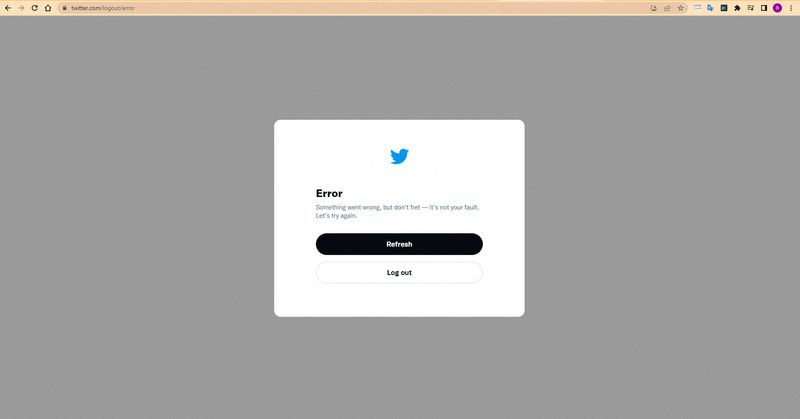 &copy; Reuters. FILE PHOTO: A screenshot shows an error message on Twitter's website December 28, 2022.  Twitter/Handout via REUTERS