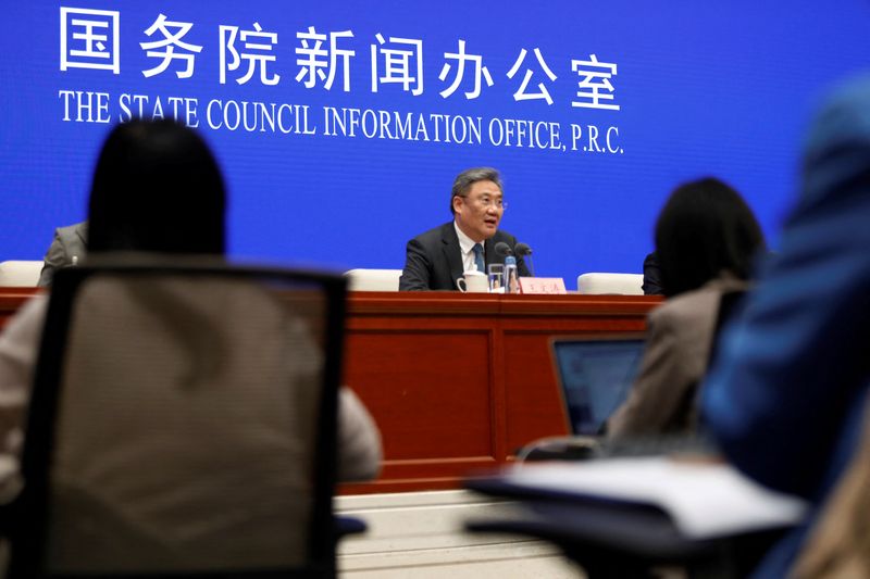 &copy; Reuters. Chinese Commerce Minister Wang Wentao speaks at a news conference in Beijing, China March 2, 2023. REUTERS/Florence Lo