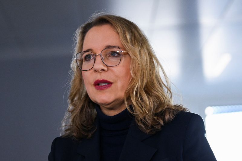 &copy; Reuters. FILE PHOTO: German economist Claudia Kemfert is pictured during a Reuters TV interview in Berlin, Germany, March 2, 2023. REUTERS/Annegret Hilse