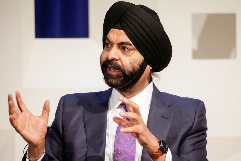 &copy; Reuters. FILE PHOTO: Mastercard President and CEO Ajay Banga speaks to attendees during the Department of Homeland Security's Cybersecurity Summit in Manhattan, New York, U.S., July 31, 2018.  REUTERS/Eduardo Munoz