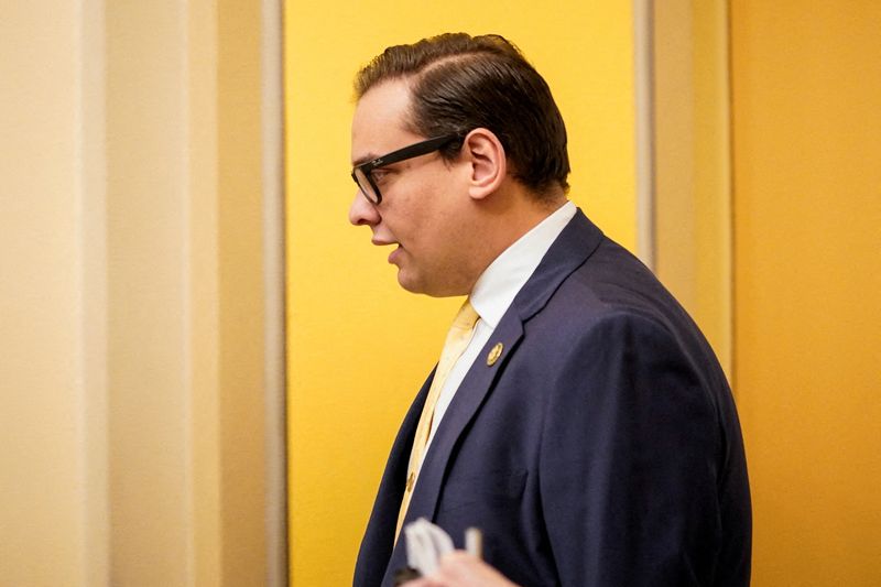 &copy; Reuters. FILE PHOTO: U.S. Representative George Santos (R-NY) departs his office to attend a House vote on Capitol Hill in Washington, U.S., January 12, 2023. REUTERS/Elizabeth Frantz    