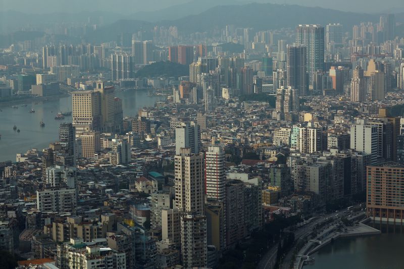 &copy; Reuters. FILE PHOTO: A general view of Macau peninsula, China October 8, 2015. Picture taken October 8, 2015.      REUTERS/Bobby Yip