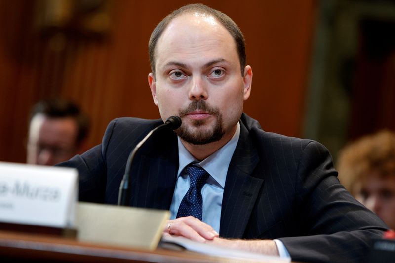 &copy; Reuters. FILE PHOTO: Russian opposition leader Vladimir Kara-Murza, vice chairman of Open Russia, testifies before a Senate Appropriations State, Foreign Operations and Related Programs Subcommittee hearing on "Civil Society Perspectives on Russia" on Capitol Hill