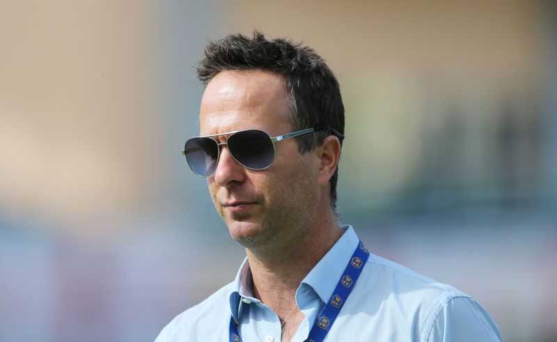 &copy; Reuters. FILE PHOTO: Cricket - West Indies v England - Second Test - National Cricket Ground, Grenada - 22/4/15 Television pundit and former England captain Michael Vaughan before the start of play Action Images via Reuters / Jason O'Brien
