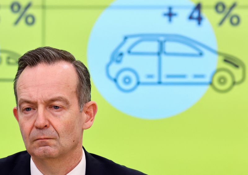 &copy; Reuters. FILE PHOTO: German Transport Minister Volker Wissing attends a news conference on the "Traffic Prognosis 2051" in Berlin, Germany, March 3, 2023. REUTERS/Christian Mang
