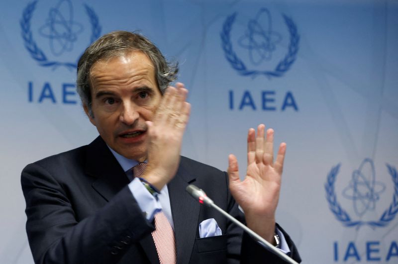 &copy; Reuters. International Atomic Energy Agency (IAEA) Director General Rafael Grossi addresses a news conference during an IAEA board of governors meeting in Vienna, Austria, March 6, 2023. REUTERS/Leonhard Foeger