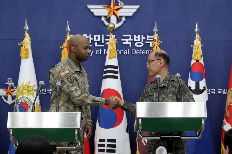 &copy; Reuters. Representantes de EUA e Coreia do Sul dão entrevista sobre exercícios militares
03/03/2023
Chung Sung-Jun/Pool via REUTERS