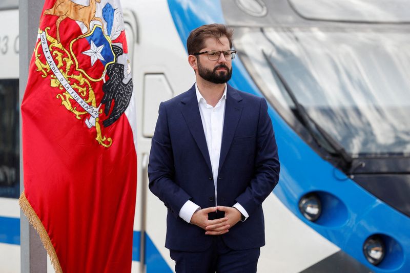 &copy; Reuters. Presidente de esquerda do Chile, Gabriel Boric
10/01/2023
REUTERS/Rodrigo Garrido