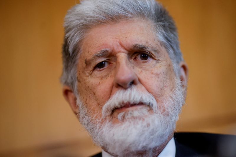 &copy; Reuters. Celso Amorim participa de entrevista coletiva em Brasília
05/12/2022
REUTERS/Adriano Machado