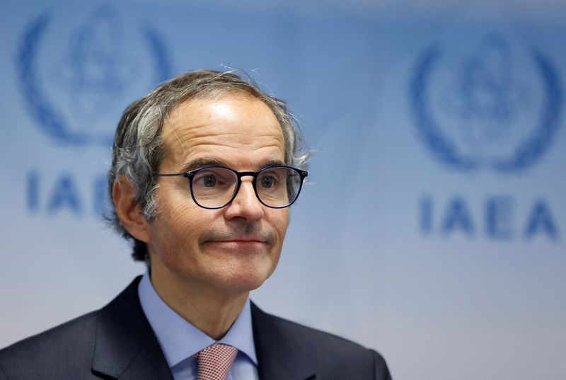 &copy; Reuters. FILE PHOTO: International Atomic Energy Agency (IAEA) Director General Rafael Grossi addresses a news conference during an IAEA board of governors meeting in Vienna, Austria, March 6, 2023. REUTERS/Leonhard Foeger/File Photo
