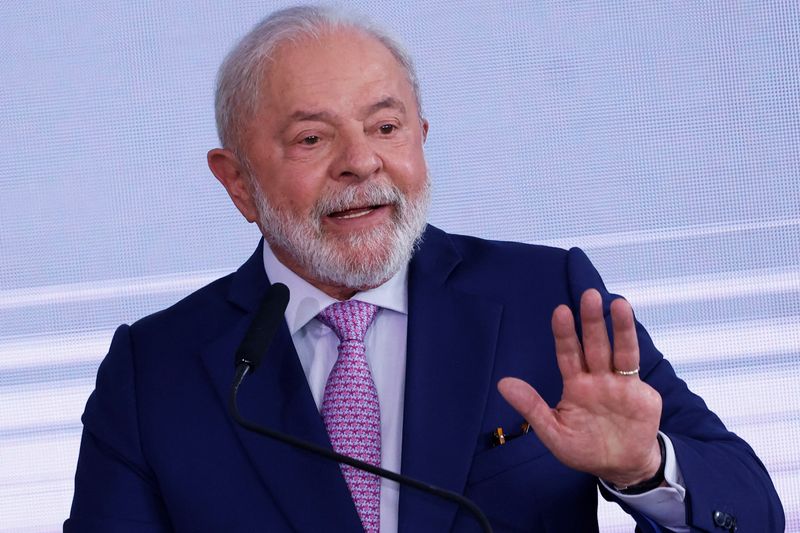 &copy; Reuters. Presidente Lula da Silva, durante cerimônia para marcar o Dia Internacional da Mulher no Palácio do Planalto em Brasília
08/03/2023
REUTERS/Adriano Machado