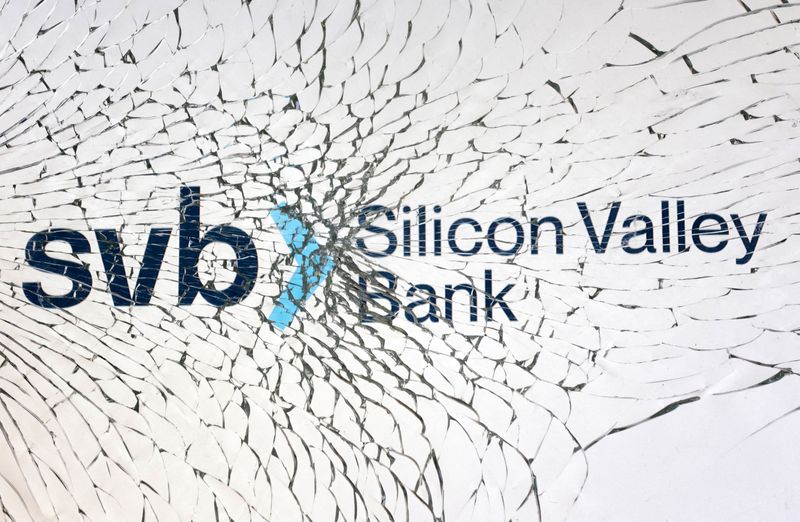 &copy; Reuters. SVB (Silicon Valley Bank) logo is seen through broken glass in this illustration taken March 10, 2023. REUTERS/Dado Ruvic/Illustration