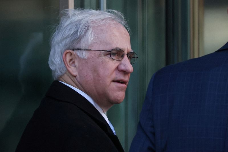 &copy; Reuters. FILE PHOTO: Former U.S. Congressman Stephen Buyer arrives for his insider trading trial at the United States Courthouse in the Manhattan borough of New York City, U.S., March 8, 2023.  REUTERS/Brendan McDermid