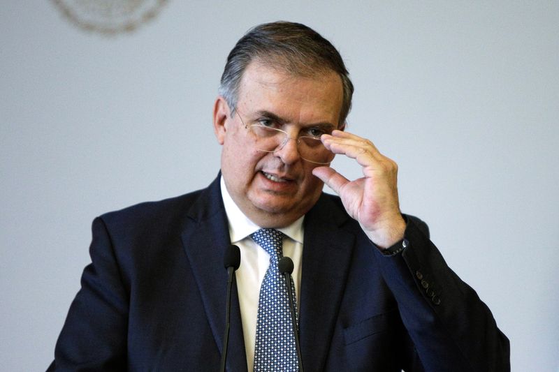 &copy; Reuters. FILE PHOTO: Mexican Foreign Minister Marcelo Ebrard speaks about the Summit of the Americas during a news conference, in Mexico City, Mexico June 7, 2022. REUTERS/Luis Cortes
