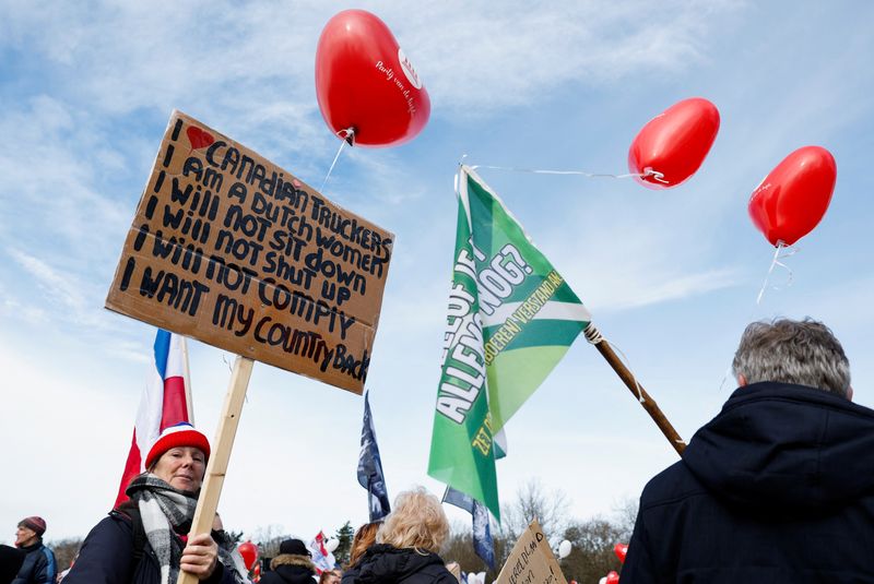 &copy; Reuters. Agricultores holandeses protestam contra as políticas do governo para limitar as emissões de nitrogênio em Haia, Holanda
11/03/2023
REUTERS/Piroschka van de Wouw