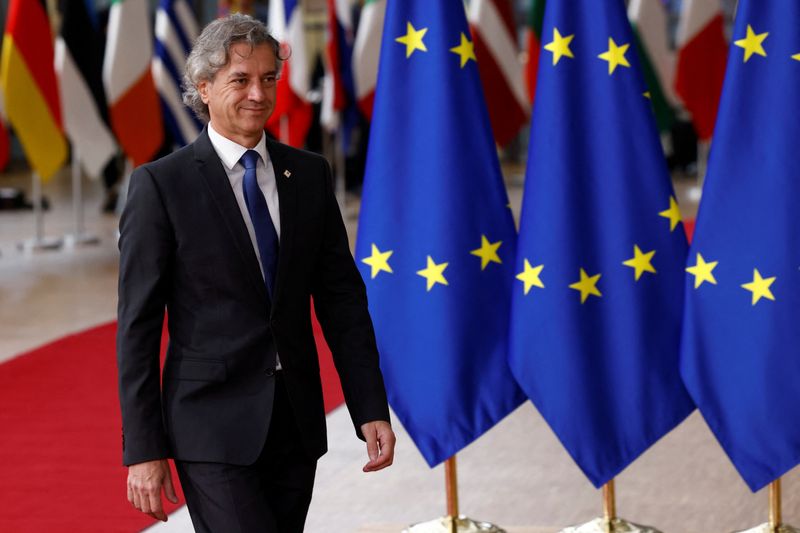 &copy; Reuters. Slovenia's Prime Minister Robert Golob attends a European Union leaders' summit in Brussels, Belgium October 21, 2022. REUTERS/Yves Herman/File Photo