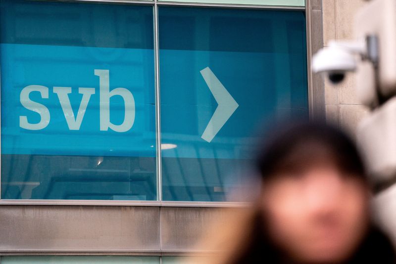 &copy; Reuters. A view of the Park Avenue location of Silicon Valley Bank (SVB), in New York City, U.S., March 13, 2023. REUTERS/David 'Dee' Delgado