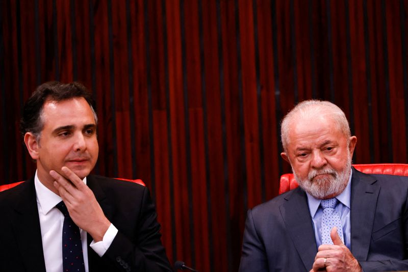 &copy; Reuters. Pacheco e Lula em evento do TSE 
7/03/2023
REUTERS/Adriano Machado