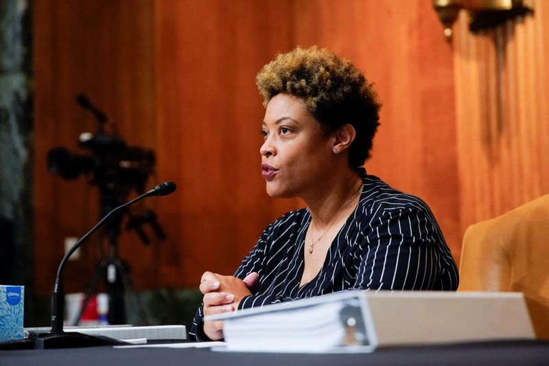 &copy; Reuters. FILE PHOTO: Director of the Office of Management and Budget Shalanda Young speaks about U.S. President Joe Biden's budget plan for fiscal year 2023 during a U.S. Senate Budget Committee hearing on Capitol Hill in Washington, U.S., March 30, 2022. REUTERS/