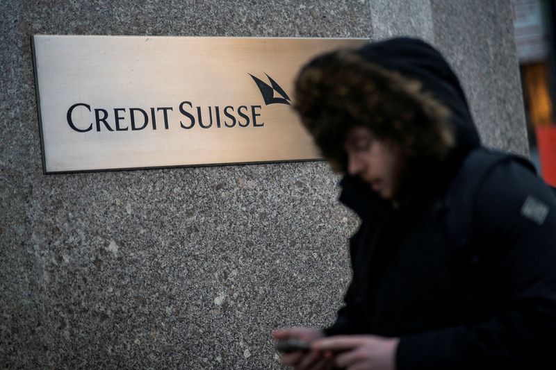 &copy; Reuters. Le siège de Credit Suisse à New York. /Photo prise le 15 mars 2023/REUTERS/Eduardo Munoz