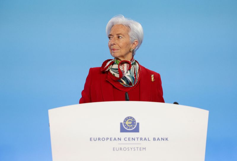 &copy; Reuters. European Central Bank (ECB) President Christine Lagarde attends a news conference following the ECB's monetary policy meeting in Frankfurt, Germany March 16, 2023. REUTERS/Heiko Becker