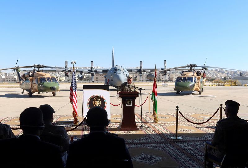 &copy; Reuters. FILE PHOTO: General Michael "Erik" Kurilla , Commander of U.S. Central Command, speaks during a news conference to showcase current Eager Lion military exercises in Jordan, in Amman's Marka air base, Jordan September 12, 2022. REUTERS/Jehad Shelbak