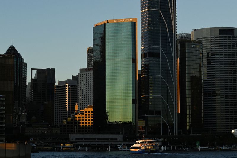 © Reuters. A view of the Credit Suisse building at Circular Quay in Sydney, Australia, March 17, 2023.  REUTERS/Jaimi Joy
