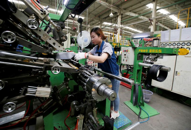 &copy; Reuters. Fábrica de pneus do Tianjin Wanda Tyre Group em Xingtai, China
21/05/2019. REUTERS/Jason Lee