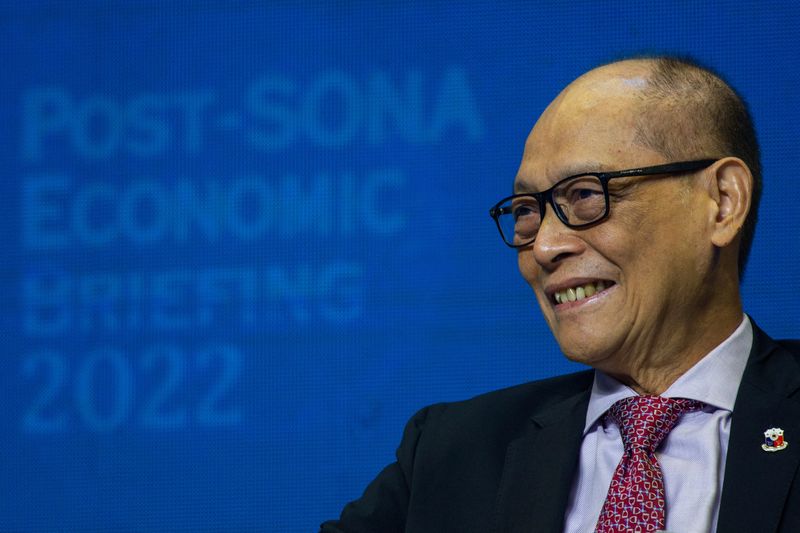 &copy; Reuters. FILE PHOTO: Philippine Finance Secretary Benjamin Diokno attends an economic briefing following President Ferdinand Marcos Jr's first State of the Nation Address, in Pasay City, Metro Manila, Philippines, July 26, 2022. REUTERS/Lisa Marie David