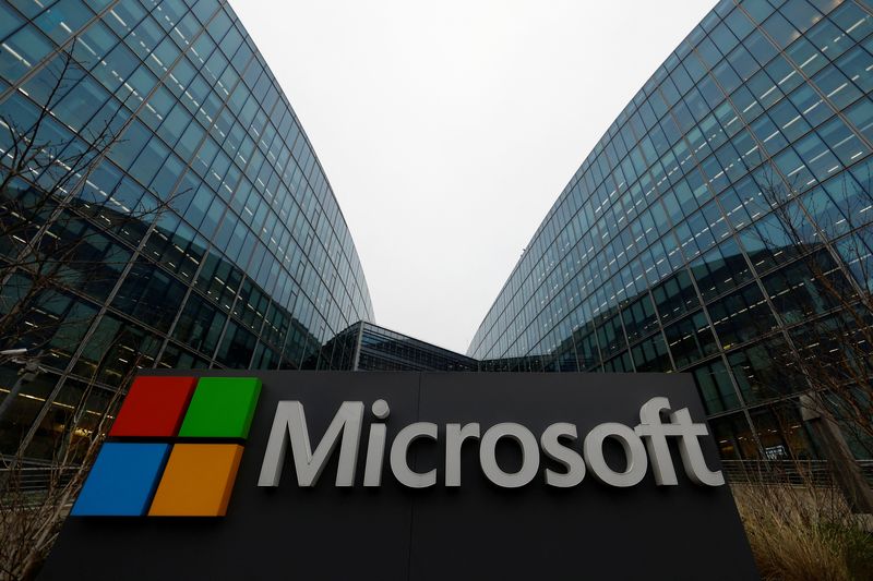 &copy; Reuters. Logo da Microsoft em sede da empresa próxima a Paris, França
25/01/2023
REUTERS/Gonzalo Fuentes