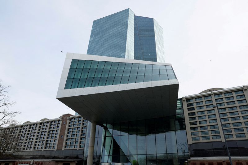 &copy; Reuters. FILE PHOTO: A view of the European Central Bank (ECB) headquarters in Frankfurt, Germany March 16, 2023. REUTERS/Heiko Becker