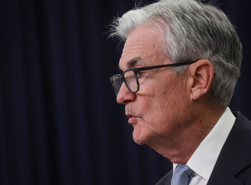 &copy; Reuters. U.S. Federal Reserve Board Chair Jerome Powell holds a news conference after the Fed raised interest rates by a quarter of a percentage point following a two-day meeting of the Federal Open Market Committee (FOMC) on interest rate policy in Washington, U.