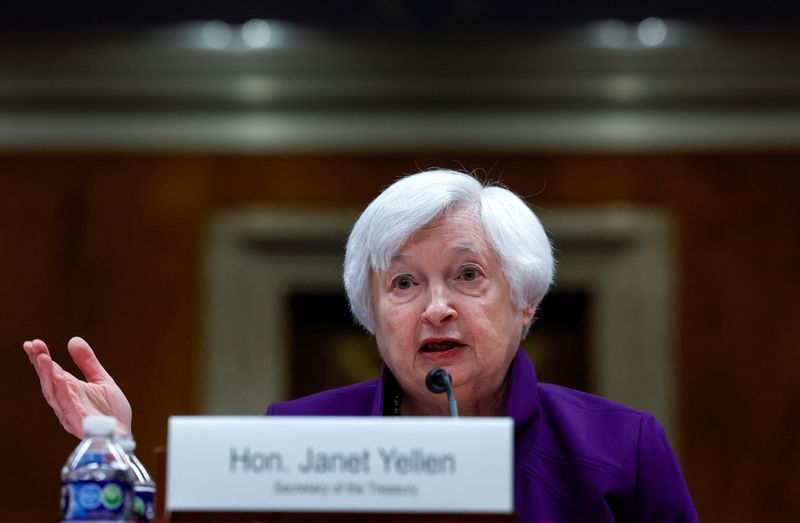 &copy; Reuters. Secretária do Tesouro dos Estados Unidos, Janet Yellen
22/03/2023
REUTERS/Evelyn Hockstein