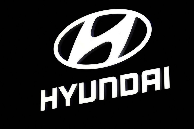 &copy; Reuters. FILE PHOTO: A Hyundai booth displays the company logo at the North American International Auto Show in Detroit, Michigan, U.S. January 16, 2018.  REUTERS/Jonathan Ernst/File Photo