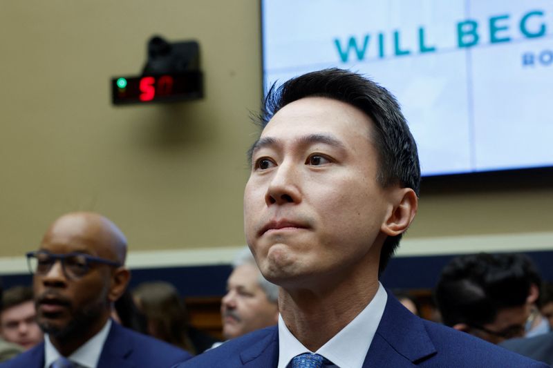 &copy; Reuters. TikTok Chief Executive Shou Zi Chew is pictured on the day he will testify before a House Energy and Commerce Committee hearing entitled "TikTok: How Congress can Safeguard American Data Privacy and Protect Children from Online Harms," as lawmakers scruti