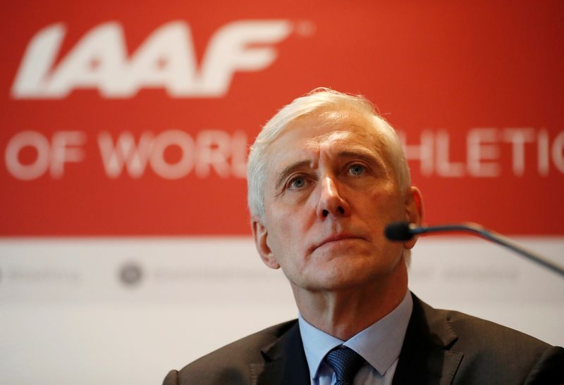 &copy; Reuters. FILE PHOTO: Athletics - IAAF Council Press Conference - The Sea Club Conference Centre, Monaco - December 4, 2018   Rune Andersen, head of the IAAF taskforce on Russia during the press conference   REUTERS/Eric Gaillard