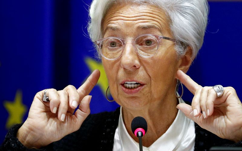 &copy; Reuters. Photo de la présidente de la BCE, Christine Lagarde. /Photo prise le 6 février 2020 à Bruxelles, Belgique/REUTERS/François Lenoir