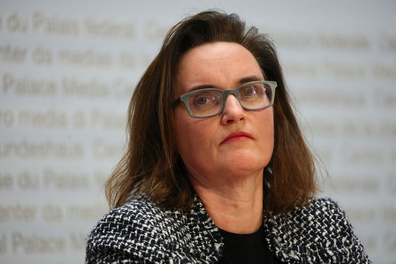 &copy; Reuters. Presidente do Conselho da Autoridade Supervisora ​​do Mercado Financeiro Suíço (FINMA), Marlene Amstad participa de coletiva de imprensa sobre o Credit Suisse após oferta pública de aquisição do UBS, em Berna, na Suíça
19/03/2023
REUTERS/Denis