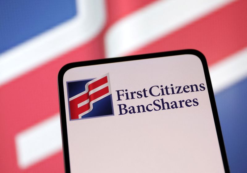 &copy; Reuters. FILE PHOTO: First Citizens BancShares logo is seen in this illustration taken March 19, 2023. REUTERS/Dado Ruvic/Illustration