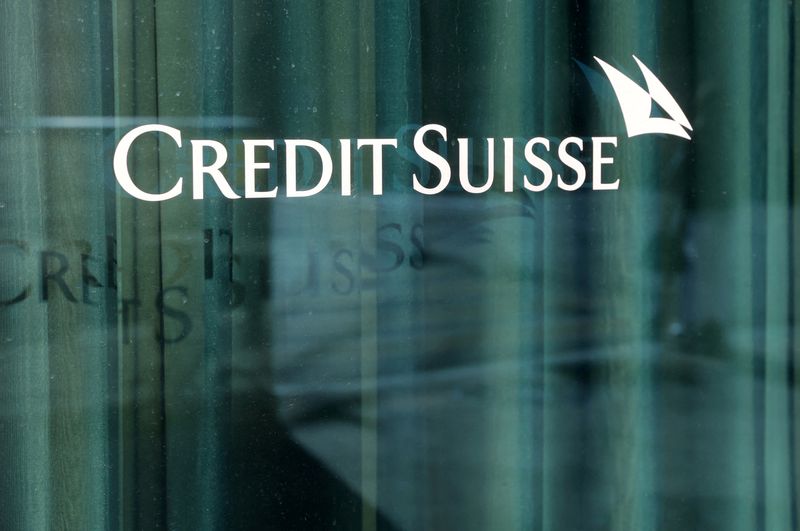 &copy; Reuters. FILE PHOTO: A logo is pictured on the Credit Suisse bank in Geneva, Switzerland, March 15, 2023. REUTERS/Denis Balibouse/