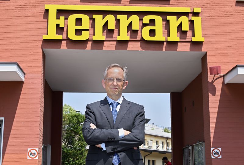 &copy; Reuters. Ferrari CEO Benedetto Vigna poses for a photograph as Ferrari unveils a new long term strategy, in Maranello, Italy, June 15, 2022. Picture taken June 15, 2022. REUTERS/Flavio Lo Scalzo