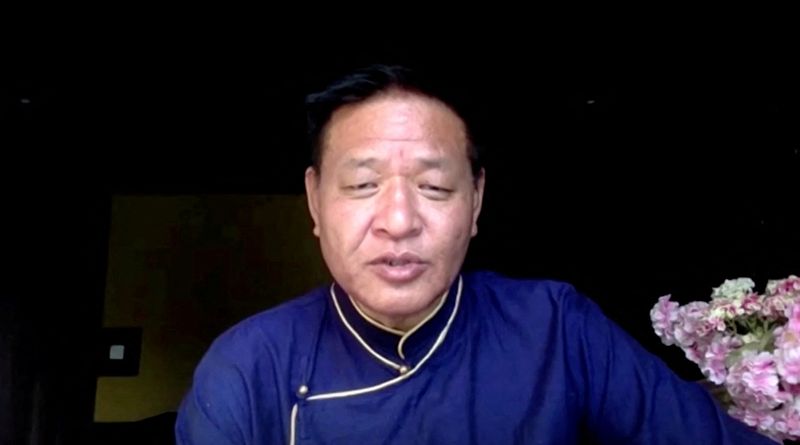 &copy; Reuters. FILE PHOTO: Penpa Tsering, president-elect of the Central Tibetan Administration (CTA), speaks during a video interview with Reuters, in Dharamshala, India May 21, 2021, in this screen grab taken from a video. Reuters TV via REUTERS
